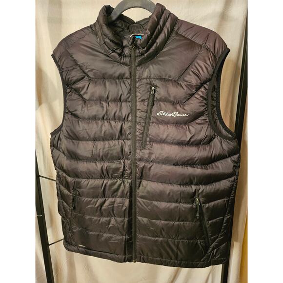 Eddie Bauer Women’s Black Goose Down Vest – Size Large - Picture 2 of 9